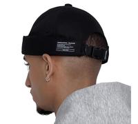 UNDERCONTROL Chapeau de Marin sans Bord pour pêcheur Leon, Revers roulé, sans visière, Bonnet Miki Skull Docker, Casquette Tactique pour Homme et Femme (Noir)