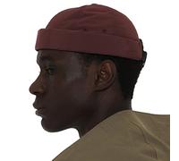 UNDERCONTROL Chapeau de pêcheur sans Bord coloré en Nylon Supplex UPF 40 Hydrofuge pour l'été, Revers roulé, sans visière, crâne, Docker, Casquette à Boucle Tactique (Rouge Brique)