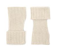 UNDERCONTROL Gold Label Cachemire Mélange de Laine Doux Au Toucher Trou de Pouce Mitaines Poignet Court Femmes Texting Poignet Côtelé Chauffe-Poignet Gants de Téléphone Portable Corée (BEIGE)