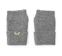 UNDERCONTROL Gold Label Mélange de Laine et Cachemire Doux au Toucher Trou pour Le Pouce Manchettes sans Doigts Courtes Femmes Gants Chauffants pour téléphone Portable Corée (Gris)