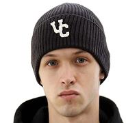 UNDERCONTROL Logo Patch Roll up Warm Winter Watch Chapeaux Coupe Ample Tricot Revers Unisexe Crâne Casquette Pêcheur Trawler Beanie Corée (Acrylique, Flex Charcoal)