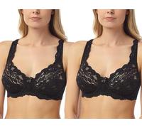 Undercover 2 Pack Full Cup Lace Underwired Bra BR26 Black 36D