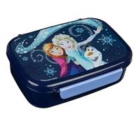 Undercover Boîte à déjeuner pour enfant Motif La Reine des Neiges Anna et Elsa Olaf sans BPA Bleu 18 x 13,5 x 6 cm