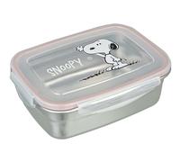 Undercover - Boîte à déjeuner Snoopy avec joint en caoutchouc - En acier inoxydable - Capacité de 550 ml - Boîte à sandwich scolaire - Boîte à goûter pour enfants - Boîte à déjeuner
