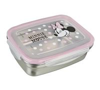 Undercover - Boîte à goûter Minnie Mouse avec Joint en Silicone - en Acier Inoxydable - capacité de 550 ML - boîte à Sandwich Scolaire - boîte à goûter pour Enfants - Lunchbox