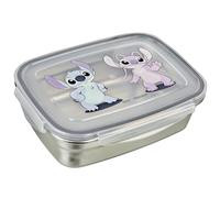 Undercover - Boîte à goûter Stitch avec Joint en Silicone - en Acier Inoxydable - capacité de 550 ML - boîte à Sandwich Scolaire - boîte à goûter pour Enfants - Lunchbox