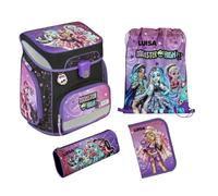 Undercover Cartable Set 5 pièces pour fille 1ère classe | Avec contenu personnalisé Sac de gym Trousse à crayons École primaire Motif Scooli, Monster High, Cartable