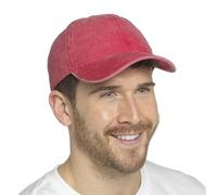 Undercover Casquette de baseball unisexe pour adultes - Taille unique réglable - Chapeau d'été à visière, Rouge délavé, taille unique