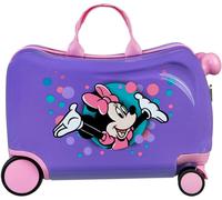 Undercover - Disney Minnie Mouse Ride-on Trolley - Bagage pour enfants à monter sur le siège - supporte jusqu'à 50 kg - avec poignées pratiques - Valise de voyage stable