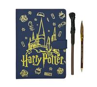 Undercover Ensemble de carnets Harry Potter A5 - Fermeture magnétique, 80 feuilles de papier FSC, stylo magique et crayon au design balai - Ensemble d'écriture élégant pour prendre des notes et la