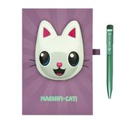 Undercover - Gabby's Dollhouse carnet - couverture rigide avec motif Squishy 3D - 60 feuilles de papier FSC - stylo inclus dans une boîte cadeau - pour enfants et adolescents
