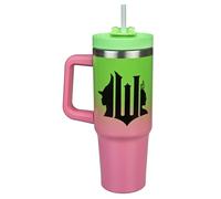 Undercover Gobelet isotherme Wicked avec paille - Capacité de 880 ml - Gobelet en acier inoxydable avec poignée - Sans BPA
