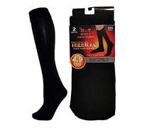 undercover lingerie 2 Pairs Ladies Hot Stuff Thermal Knee High Socks Black 4-7