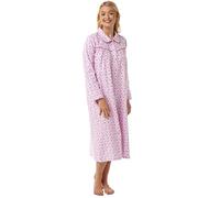 undercover lingerie Chemise de nuit Nightie de luxe Lady Olga Holly en coton Wincyette à manches longues pour femme Rose doux ou bleu doux *Taille 36-38, 40-42, 44-46, 48-50, 52-54, rose, 40-42