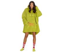 undercover lingerie Grinch Sweat à capuche surdimensionné en polaire Sherpa assorti pour adultes et enfants, Adulte, Taille unique