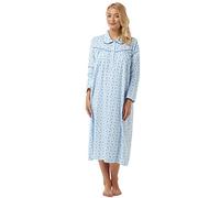 undercover lingerie Nuisette de luxe pour femme Olga Holly en coton Wincyette à manches longues Rose doux ou bleu doux *Taille 36-38, 40-42, 44-46, bleu clair, 44-46