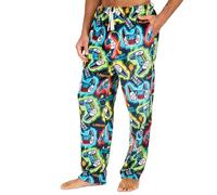 Undercover lingerie Pantalon de pyjama en polaire douce pour homme et garçon avec taille élastique, Black Gamer, M