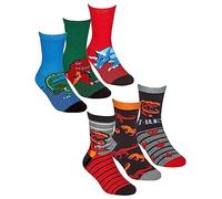 Undercover Lot de 6 paires de chaussettes en coton majoritaire pour enfants, dinosaure, 12.5-3.5
