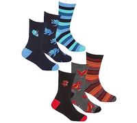 Undercover Lot de 6 paires de chaussettes respirantes en bambou pour filles et garçons, dinosaure, 4-6