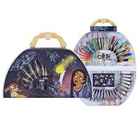Undercover Mallette de coloriage 51 pièces - Kit de coloriage Disney Wish pour enfants - Mallette de coloriage avec poster à colorier - Kit de coloriage créatif pour enfants - Ingrédients sûrs -