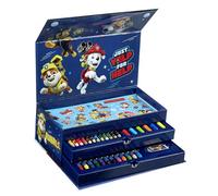 Undercover - Mallette de coloriage Pat' Patrouille 44 pièces - Kit créatif pour enfants avec 3 compartiments pleins de plaisir à colorier - Crayons de couleur poster, autocollants - Pour enfants à