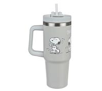 Undercover - Peanuts Snoopy Gobelet isolant avec paille - 880ml de capacité - Gobelet en acier inoxydable avec poignée - sans BPA
