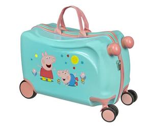 Undercover - Peppa Pig Ride-on Trolley - Bagage pour Enfants à Monter sur Le siège - supporte jusqu'à 50 kg - avec poignées Pratiques - Valise de Voyage Solide