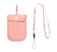 Undercover Portefeuille pour soutien-gorge - Poche secrète - Sangle en caoutchouc réglable - Poche banane cachée - Rangement sûr - Matériau léger et respirant - Accessoire de voyage discret, rose
