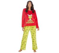 Undercover Pyjama de Noël Grinch en polaire douce assorti pour adultes et enfants, Ladies, S