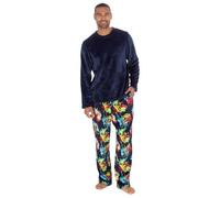 Undercover Pyjama en polaire douce de qualité supérieure pour homme, Navy Gamer, L