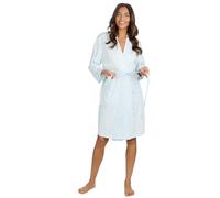Undercover Robe de chambre kimono à manches longues 100 % jersey de coton doux et extensible pour femme, Blue Spot, 14-16