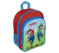 Undercover Sac à dos de maternelle Super Mario pour garçon - Personnalisable avec nom - Sac à dos pour enfant avec poche avant - 2 compartiments 25 x 31 x 10 cm, 25 x 31 x 10 cm, dessin animé