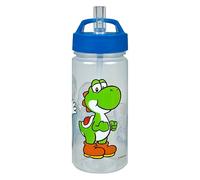 Undercover Scooli AERO Super Mario Gourde transparente avec couvercle bleu 500 ml Sans BPA 19 x 9 cm