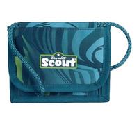 Undercover Scout Action Sac tour de cou avec fermeture éclair, compartiment transparent et porte-clés Bleu camouflage 13,5 x 11 x 1 cm