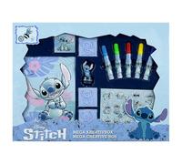 Undercover - Stitch Mega Boîte créative - Loisirs créatifs, Enfants - Feutre, Feuille d'autocollants, Cahier de coloriage, Tampon
