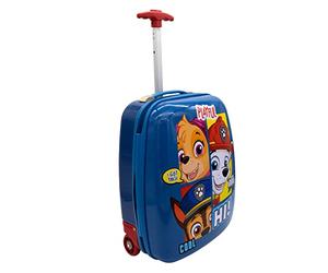 Undercover - Trolley en Polycarbonate - Paw Patrol - 16 Pouces - avec Sangles de Serrage et Compartiment zippé - Tige télescopique - léger et Robuste - pour Enfants