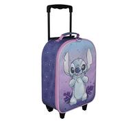 Undercover - Trolley Enfant Stitch - Compartiment Principal spacieux - Compagnon de Voyage idéal - poignée télescopique réglable et verrouillable