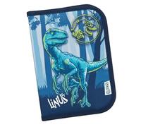 Undercover Trousse à crayons personnalisée Jurassic World Dino avec nom, trousse à crayons remplie de contenu, trousse scolaire pour garçons et enfants, article de fan, cadeau de rentrée scolaire