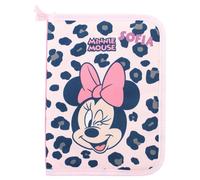 Undercover Trousse Minnie Mouse pour fille - Personnalisable avec nom - Trousse Disney rose avec contenu à crayons - Trousse d'écolier primaire pour enfant, [04] Minnie Mouse Leo, 15 x 21 x 4 cm,