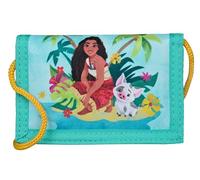 Undercover VAIANA Lot de 2 porte-monnaie pour enfants, 9 x 2 x 13 cm, turquoise, motif tropical, poche tour de cou avec cordon