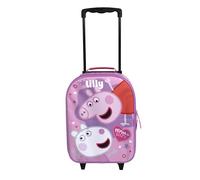Undercover Valise de voyage pour enfant, personnalisable, avec nom, à roulettes, pour fille et garçon, bagage à main, Peppa Pig, s, Bagage pour enfant
