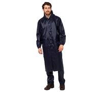 Undercover Veste imperméable pour homme avec fermeture éclair extra longue pour la marche, la randonnée, l'extérieur, bleu marine, XL