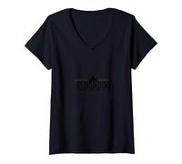 Underdog Mentality : Got That Dog in Me Motivational Spirit T-Shirt avec Col en V, Femme, Noir, XXL