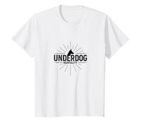 Underdog Mentality : Got That Dog in Me Motivational Spirit T-Shirt, Enfant, Blanc, 2 Ans