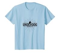 Underdog Mentality : Got That Dog in Me Motivational Spirit T-Shirt, Enfant, Bleu Céleste, 4 Ans