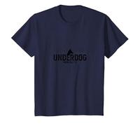 Underdog Mentality : Got That Dog in Me Motivational Spirit T-Shirt, Enfant, Bleu Marine, 4 Ans