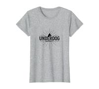 Underdog Mentality : Got That Dog in Me Motivational Spirit T-Shirt, Femme, Gris Chiné, S