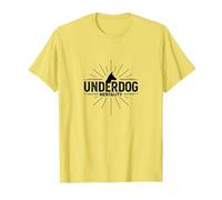 Underdog Mentality : Got That Dog in Me Motivational Spirit T-Shirt, Homme, Citron, XL