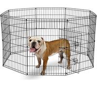UNDERDOG Parc à 8 Panneaux Pliable pour Chiens/Chiots/Chats et Lapins, idéal pour Une Utilisation en intérieur/extérieur (91 cm, Noir)