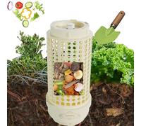 Underground Worm Farm, Mini bac de lombricompostage pour une utilisation en extérieur à partir de déchets alimentaires de cuisine, avec trous et couvercle, blanc (30 x 10 x 11 cm)
